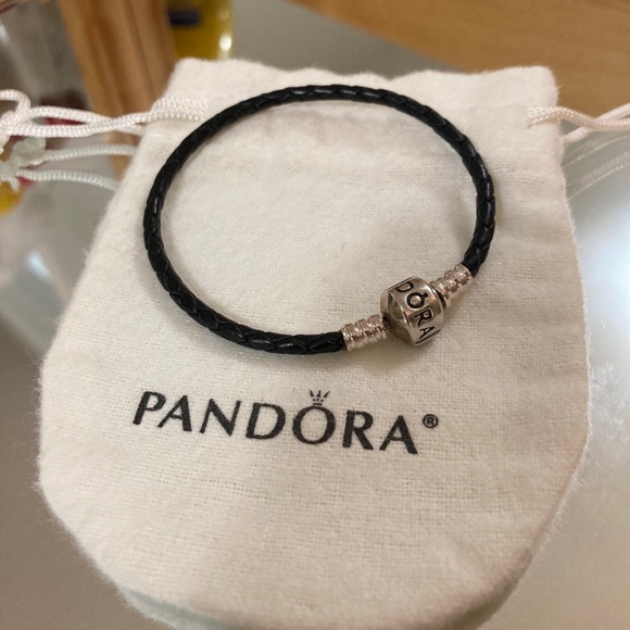 Pandora woven leather bracelet